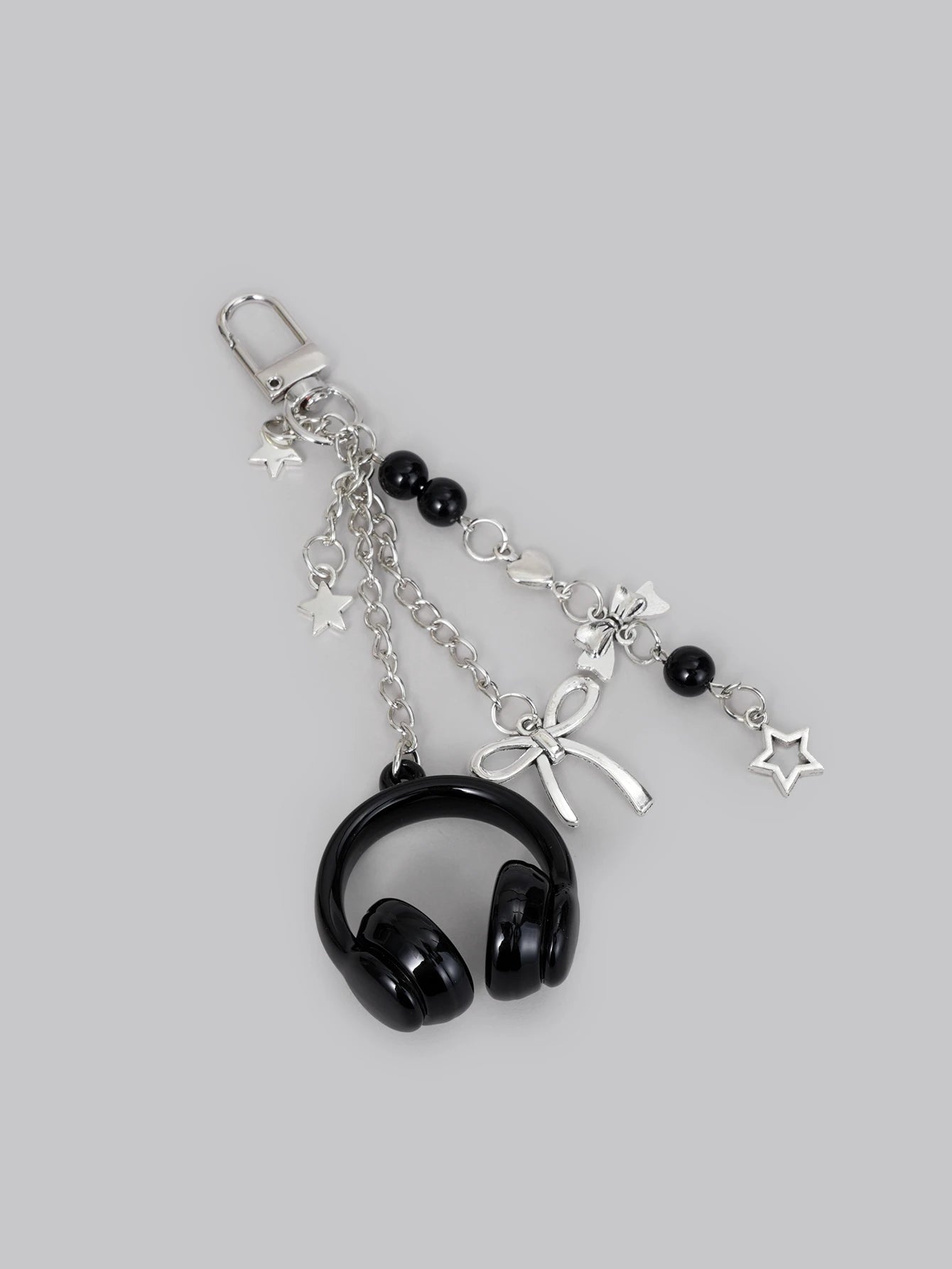 DareSee 1pc Unisex Music Lover Keychain Realistic Headphone Bow Phone Strap Versatile CCD Charm Student Backpack Pendant Music Festival Gift Gifts For Women Gifts For Men Phone Accessories Personalise