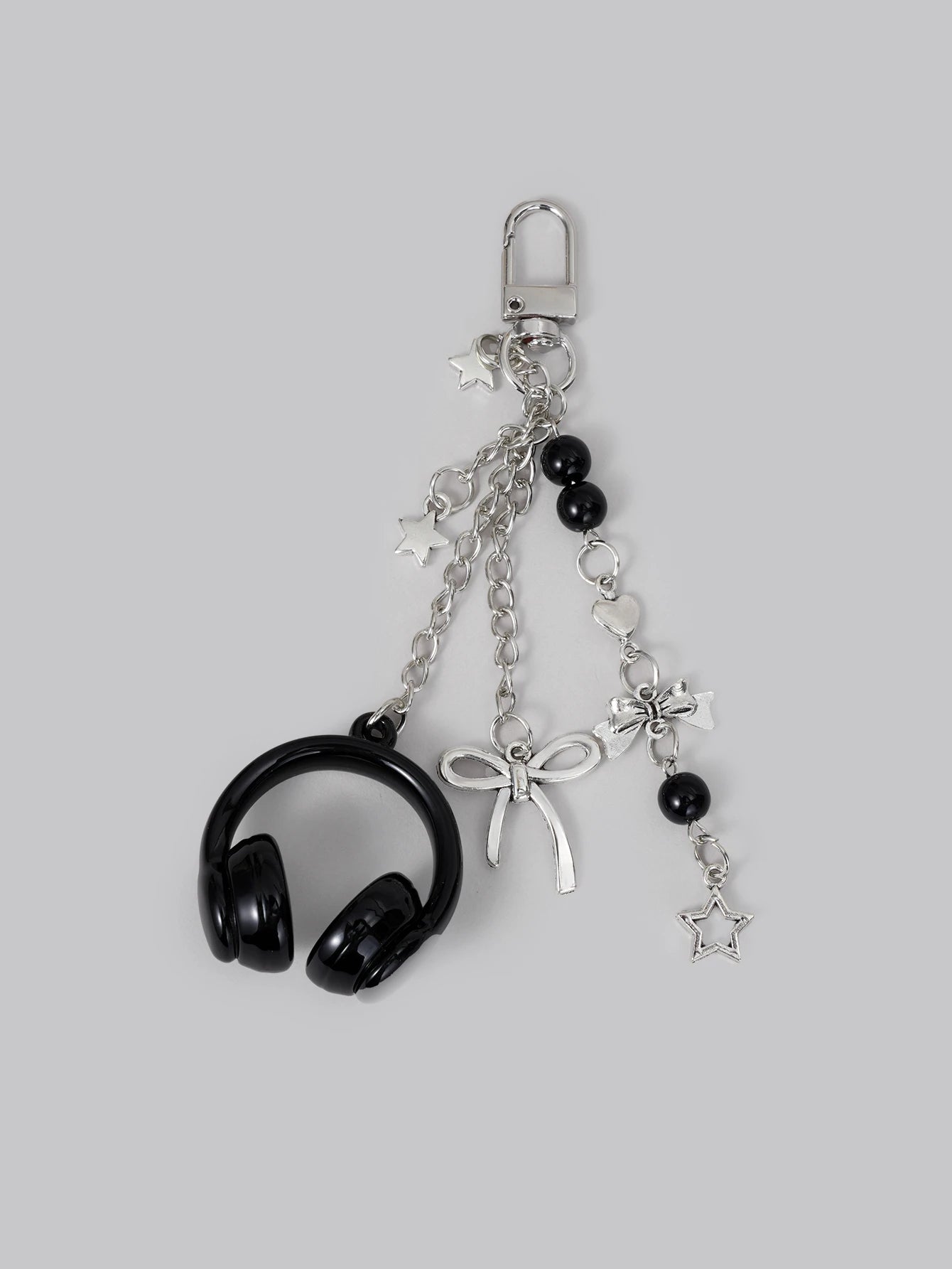 DareSee 1pc Unisex Music Lover Keychain Realistic Headphone Bow Phone Strap Versatile CCD Charm Student Backpack Pendant Music Festival Gift Gifts For Women Gifts For Men Phone Accessories Personalise
