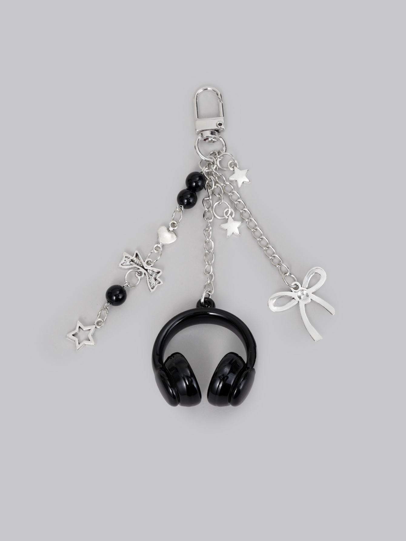DareSee 1pc Unisex Music Lover Keychain Realistic Headphone Bow Phone Strap Versatile CCD Charm Student Backpack Pendant Music Festival Gift Gifts For Women Gifts For Men Phone Accessories Personalise
