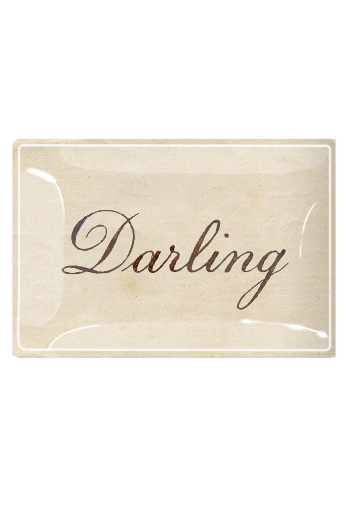 Darling Spencer Cursive Decoupage Glass Tray - Ben's Garden