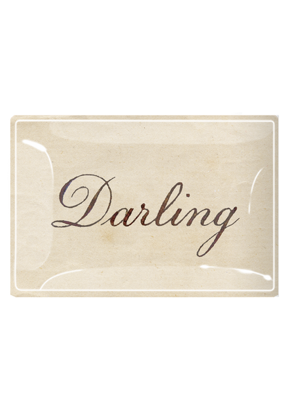 Darling Spencer Cursive Decoupage Glass Tray - Ben's Garden