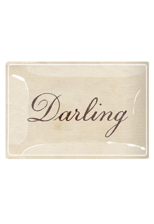 Darling Spencer Cursive Decoupage Glass Tray - Ben's Garden
