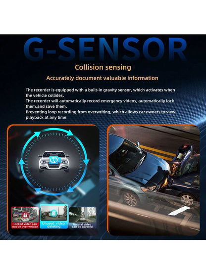 Dash Cam 360 Degree For Car Cameras, 4 Channels FHD 4 * 1080P, Wi-Fi GPS Car Camera, Free 128GB SD Card, Night Vision