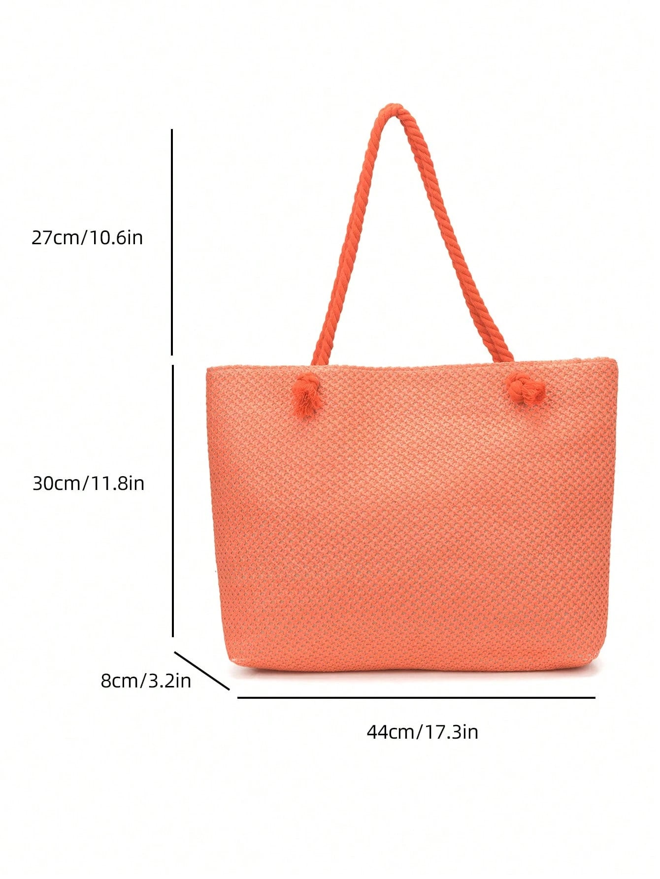 Dedoo Large Capacity Woven Tote Bag, Lightweight Shopping Shoulder Bag, Summer Travel Essential, Women's Holiday Handbag Backpack, Portable Vacation Essentials