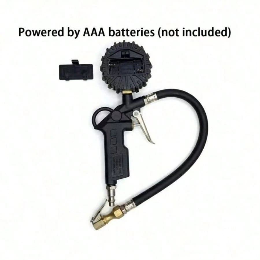 Digital Tire Inflator With Pressure Gauge 200 PSI High Accuracy Backlit Display For Automotive Additions Motorcycles Cars Suvs Rvs (With 3pcs Connector)