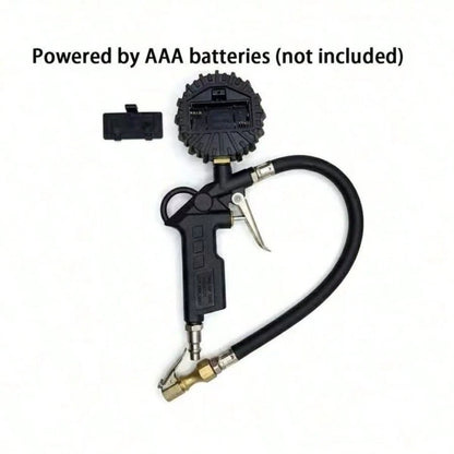 Digital Tire Inflator With Pressure Gauge 200 PSI High Accuracy Backlit Display For Automotive Additions Motorcycles Cars Suvs Rvs (With 3pcs Connector)