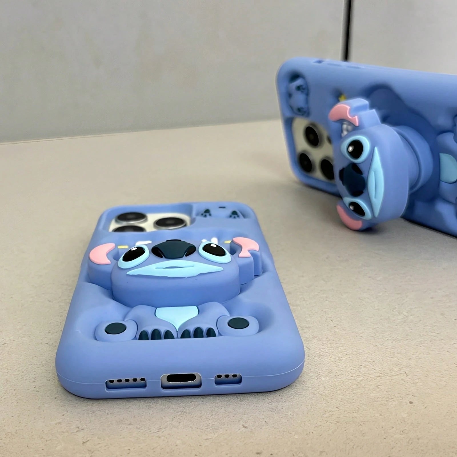 Disney Official Lilo & Stitch 3D Embossed Phone Case-Cute 3D Relief Stitch Figure, Anti-Scratch & Shockproof, Perfect For Cartoon Fans.Soft Silicone, Precise Cutouts, And Adorable Relief Design For U