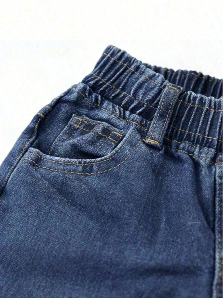 Disney Winnie The Pooh Patterned Baby Loose Straight Jeans, Suitable For Spring And Summer Casual Vacations, Western Street Style Jeans.
