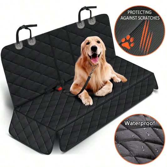 Dog Car Seat Cover, 100% Waterproof Bench Seat Cover Protector Scratch Proof Nonslip Durable Soft Pet Back Seat Covers For Cars Trucks & SUVs