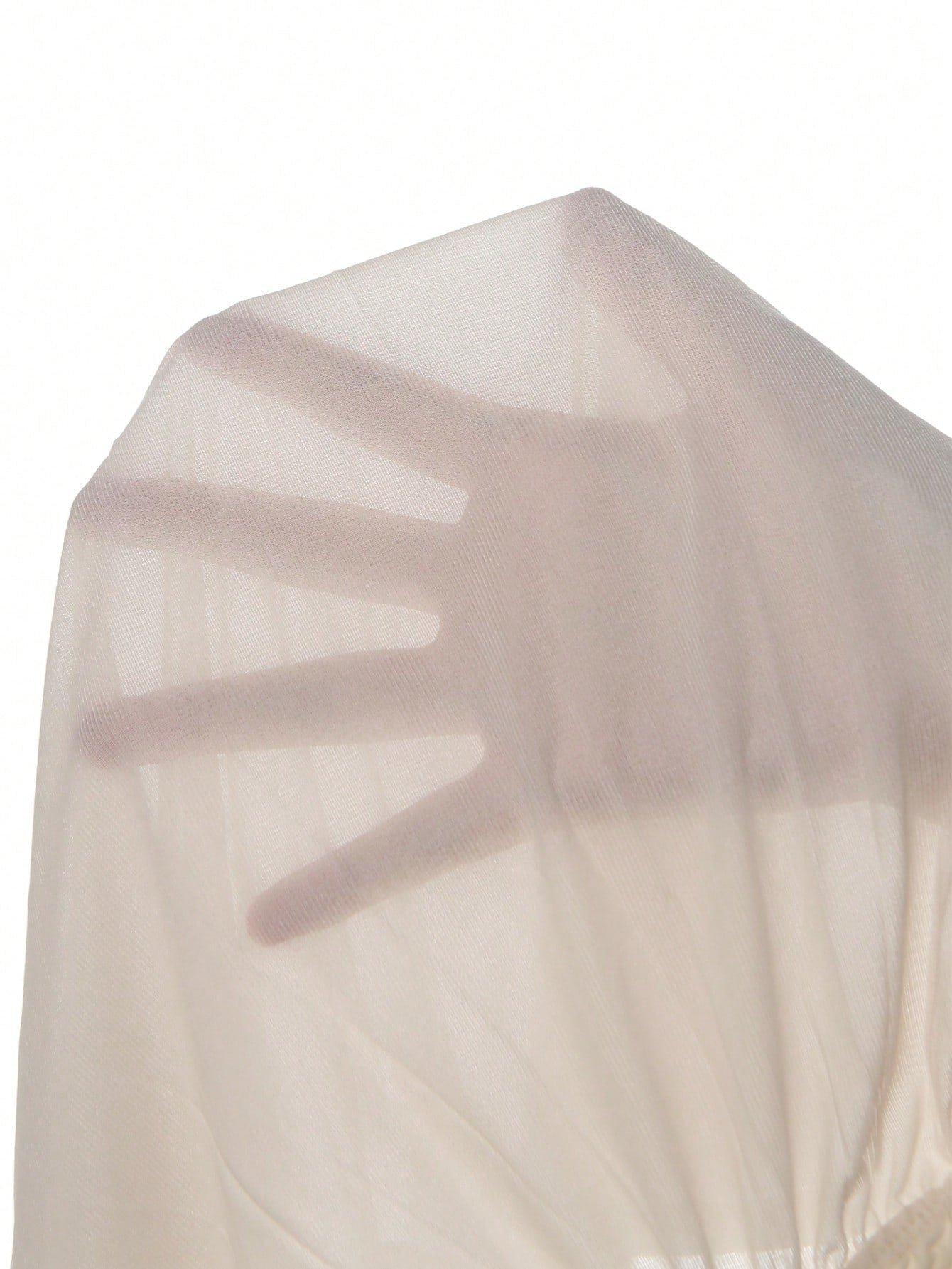 DOUCIU 2pcs Set Asymmetrical Ruffle Trim Sheer Top And Bodycon Mini Skirt Suit, Casual Vacation Style