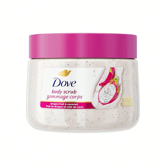 Dove Body Scrub Dragon Fruit & Coconut Cream Body Scrub Exfoliates And Deeply Nourishes For Smooth, Radiant Skin 15 Oz