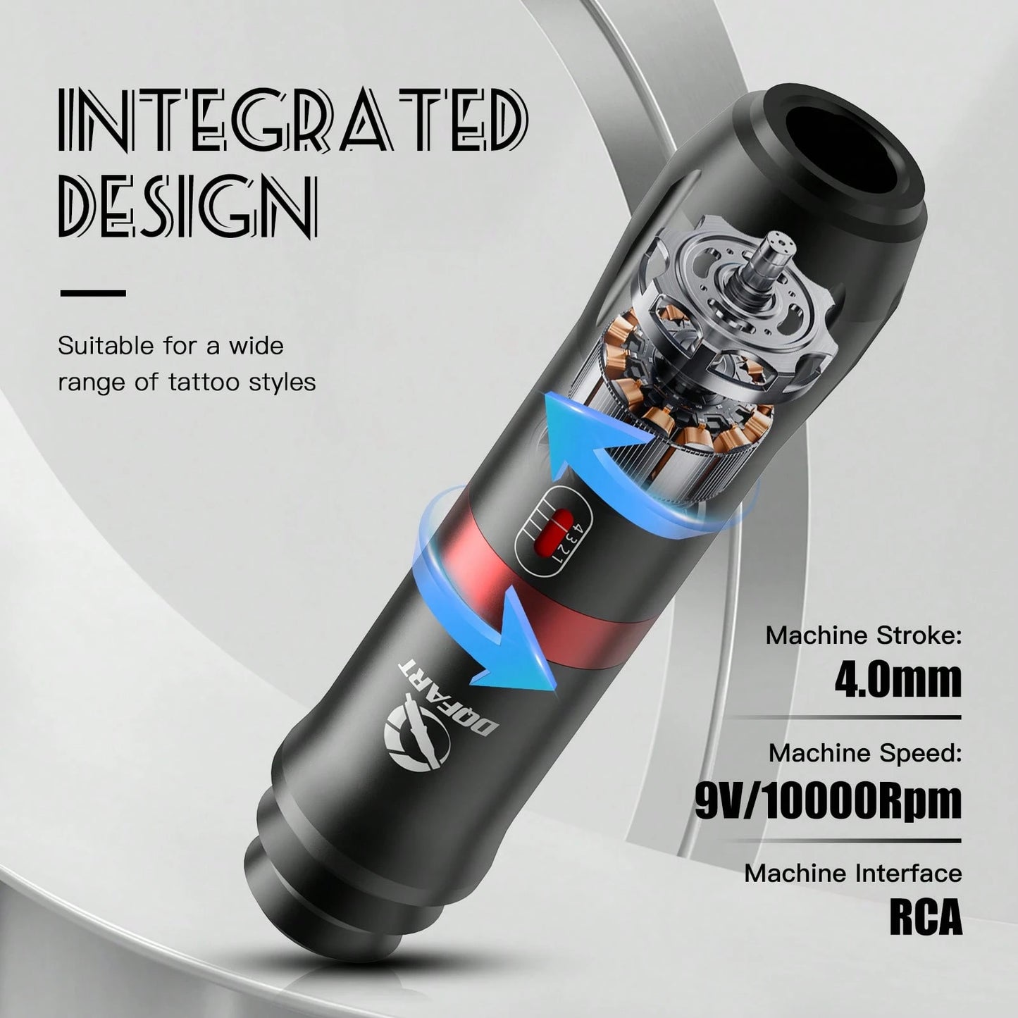 DQFART Wireless Tattoo Gun Kit, With A 1200mAh Battery Compartment, Tattoo Machine Set, Suitable For Beginners And Tattoo Artists. Complete Tattoo Pen Kit Includes Tattoo Needles, Tattoo Ink, Tatto