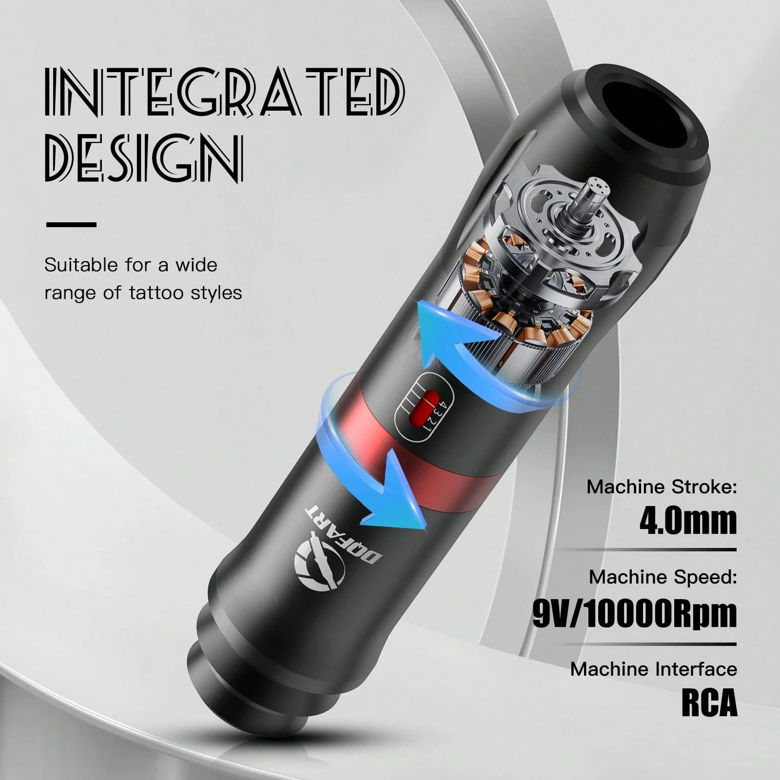DQFART Wireless Tattoo Gun Kit, With A 1200mAh Battery Compartment, Tattoo Machine Set, Suitable For Beginners And Tattoo Artists. Complete Tattoo Pen Kit Includes Tattoo Needles, Tattoo Ink, Tatto