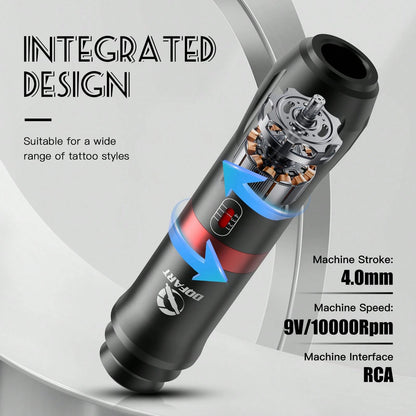 DQFART Wireless Tattoo Gun Kit, With A 1200mAh Battery Compartment, Tattoo Machine Set, Suitable For Beginners And Tattoo Artists. Complete Tattoo Pen Kit Includes Tattoo Needles, Tattoo Ink, Tatto