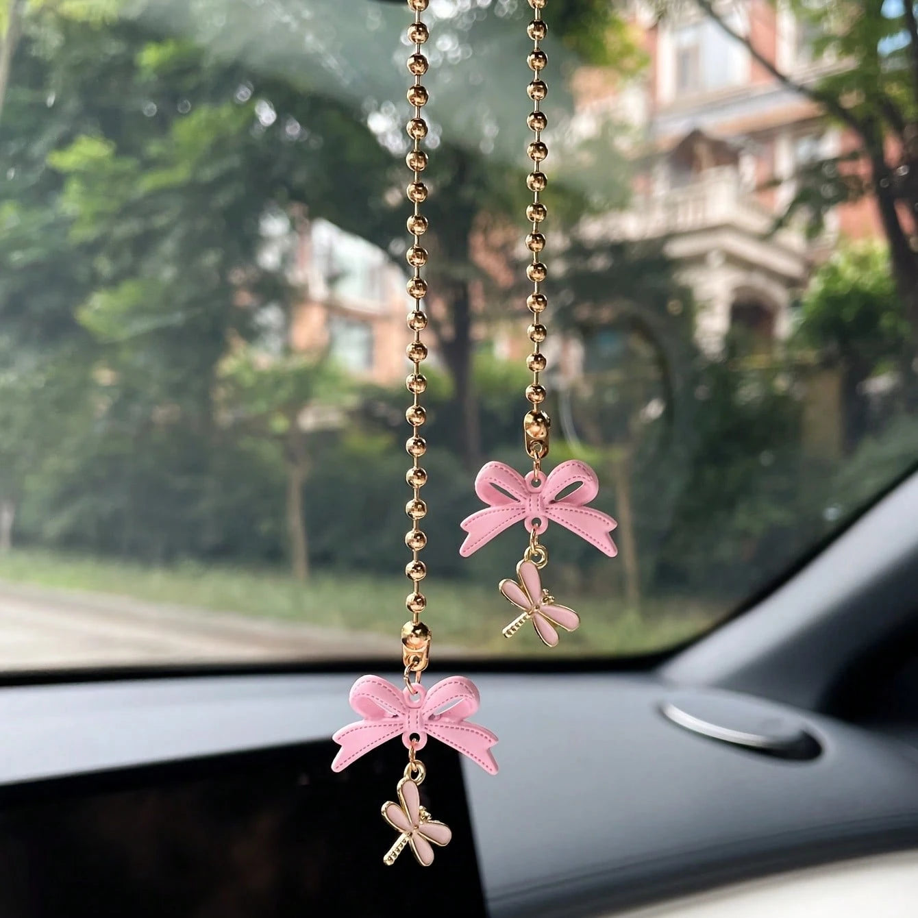 Dragonfly Butterfly Car Hanging Ornament Creative Car Interior Hanging Decor Car Rearview Mirror Decoration Hanging Ornament Car Decorative Pendant