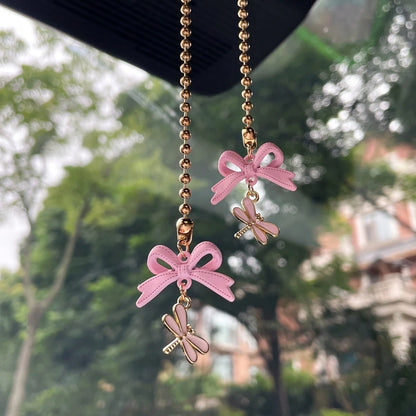 Dragonfly Butterfly Car Hanging Ornament Creative Car Interior Hanging Decor Car Rearview Mirror Decoration Hanging Ornament Car Decorative Pendant