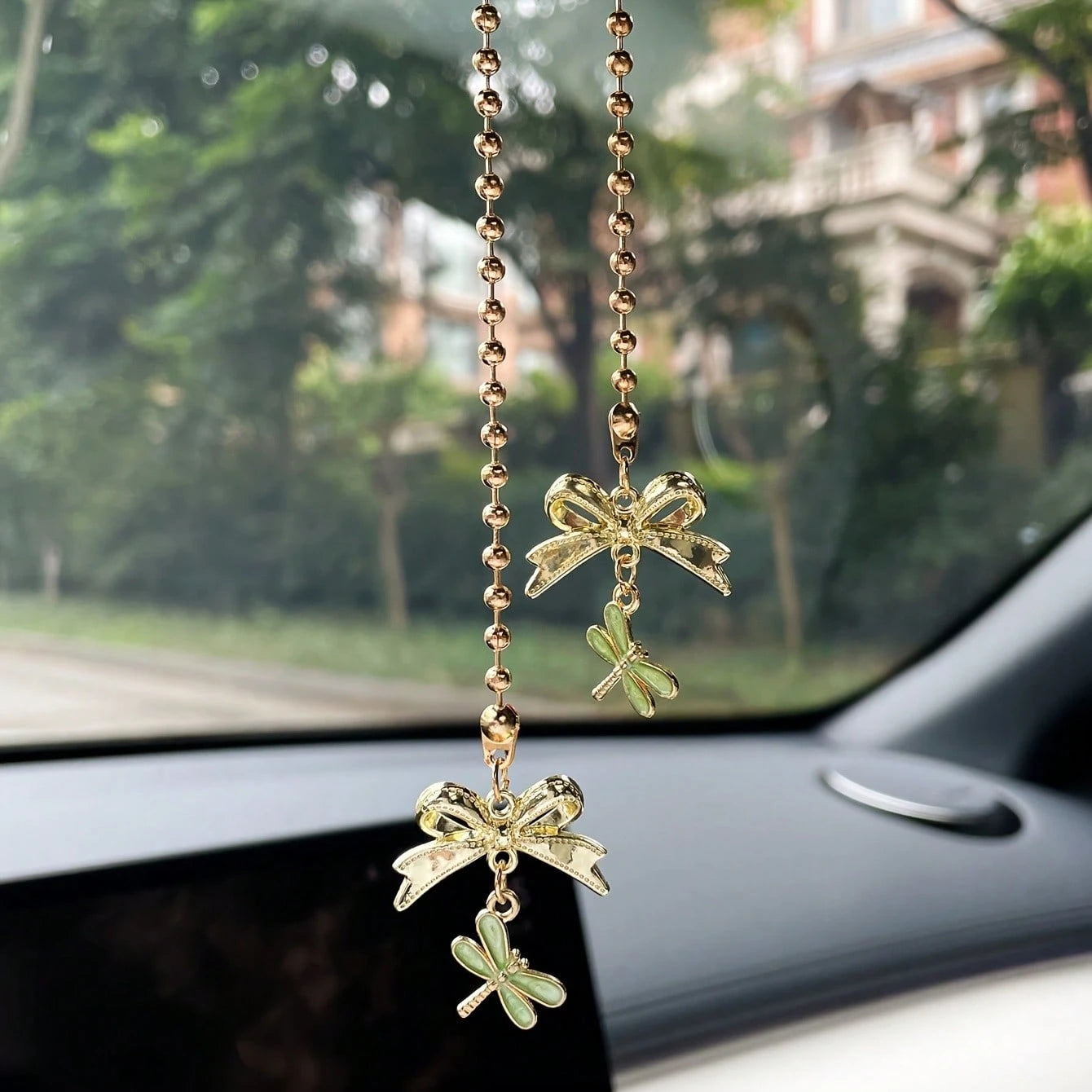 Dragonfly Butterfly Car Hanging Ornament Creative Car Interior Hanging Decor Car Rearview Mirror Decoration Hanging Ornament Car Decorative Pendant