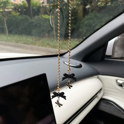 Dragonfly Butterfly Car Hanging Ornament Creative Car Interior Hanging Decor Car Rearview Mirror Decoration Hanging Ornament Car Decorative Pendant