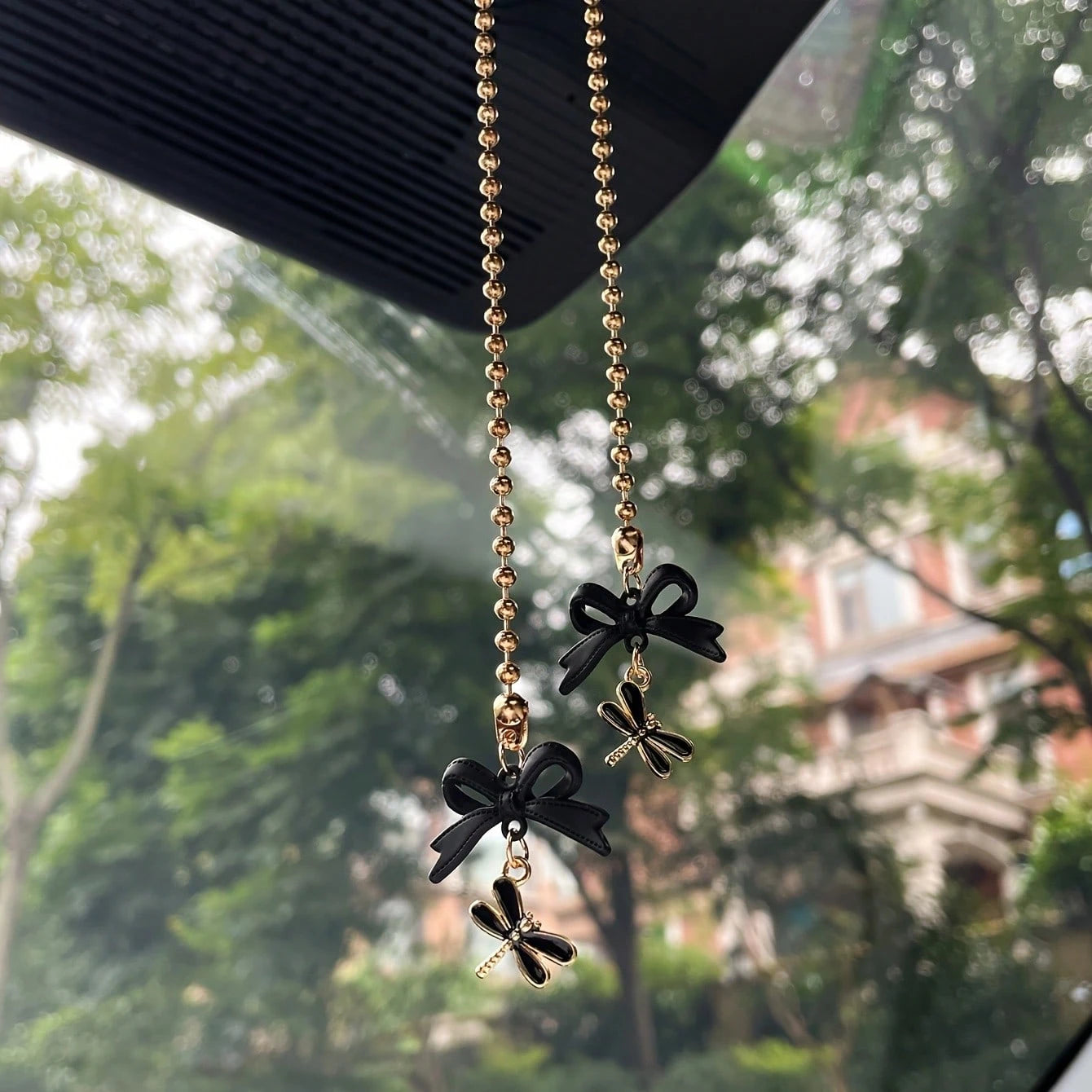 Dragonfly Butterfly Car Hanging Ornament Creative Car Interior Hanging Decor Car Rearview Mirror Decoration Hanging Ornament Car Decorative Pendant