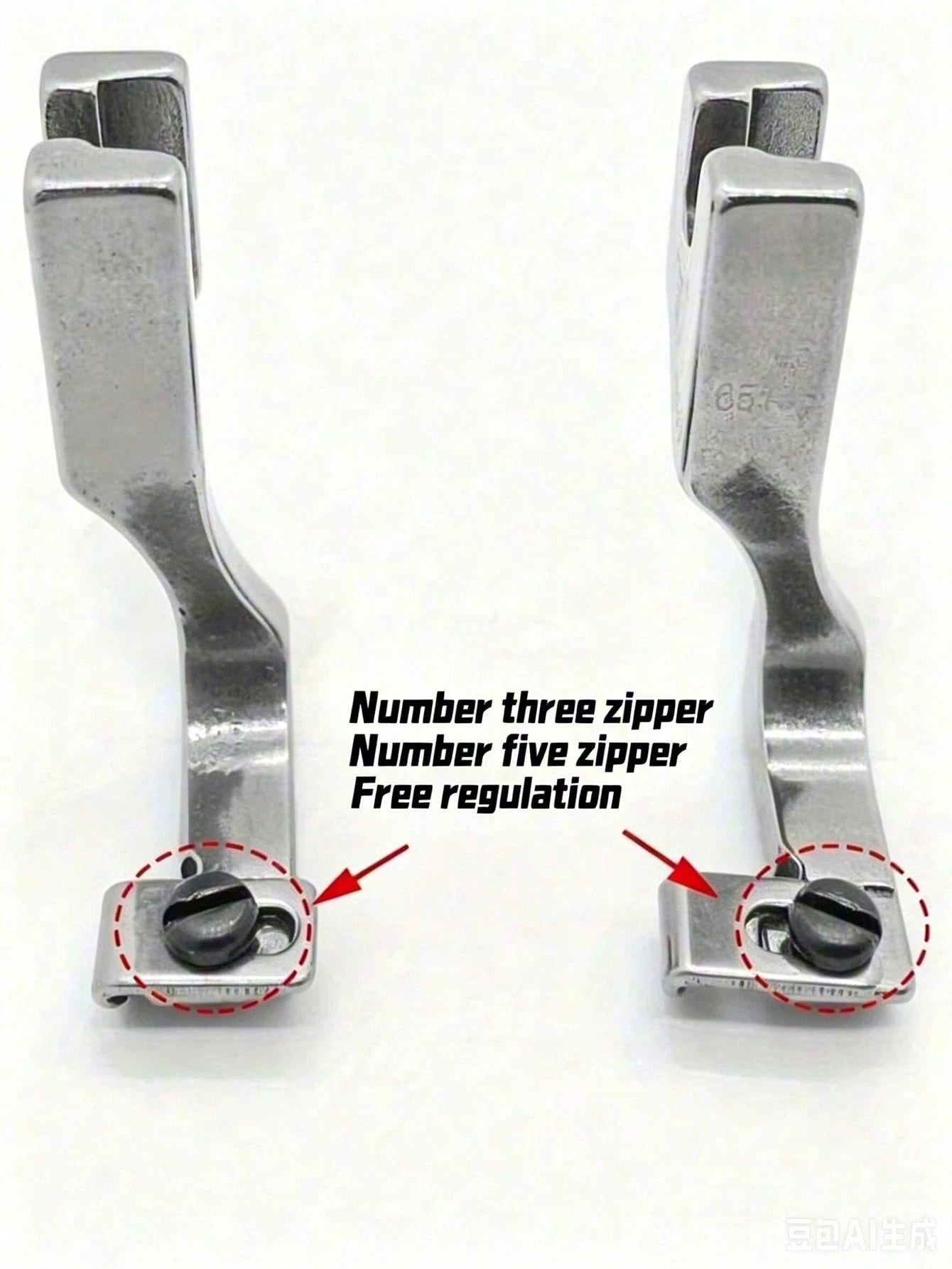 Durable T69 Model Adjustable Invisible Zipper Presser Foot With Groove, Single-Sided Zipper Presser Foot, Suitable For Sewing Machines, Knitting And Handicrafts, Industrial And Household Use, Silver P