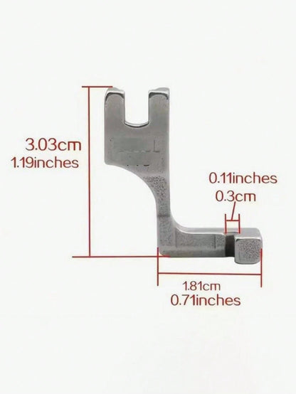Durable T69 Model Adjustable Invisible Zipper Presser Foot With Groove, Single-Sided Zipper Presser Foot, Suitable For Sewing Machines, Knitting And Handicrafts, Industrial And Household Use, Silver P