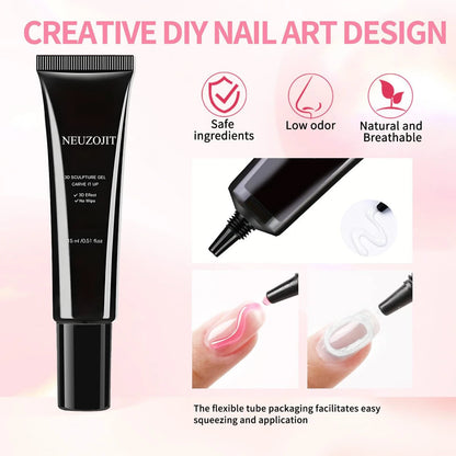 Easy Application 3 Step Nail Gel Simple To Use For Beginners Ideal For DIY Home Manicure And Nail Design