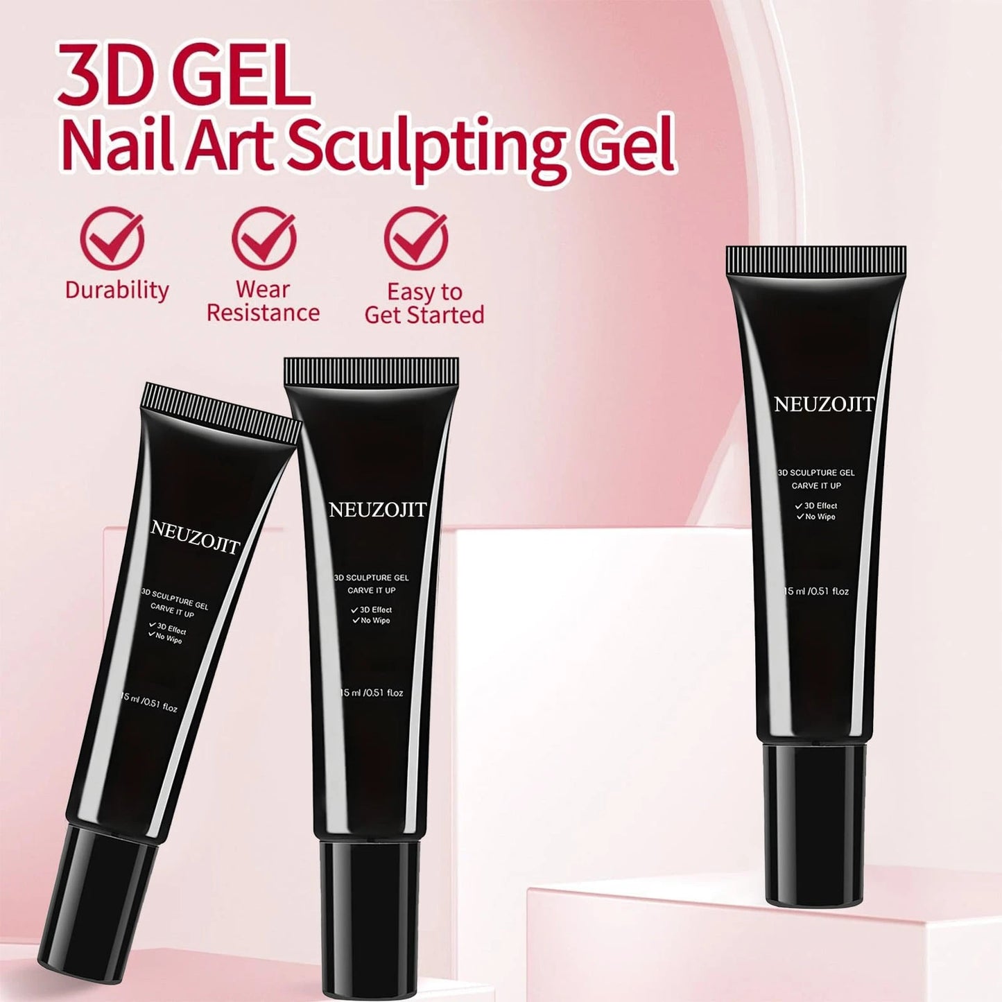 Easy Application 3 Step Nail Gel Simple To Use For Beginners Ideal For DIY Home Manicure And Nail Design