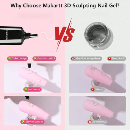 Easy Application 3 Step Nail Gel Simple To Use For Beginners Ideal For DIY Home Manicure And Nail Design