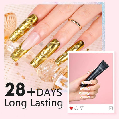 Easy Application 3 Step Nail Gel Simple To Use For Beginners Ideal For DIY Home Manicure And Nail Design