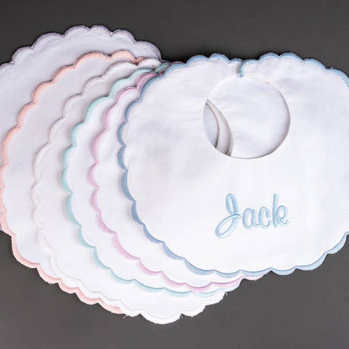 Edward Boutross Double Thick Scallop Baby Bibs