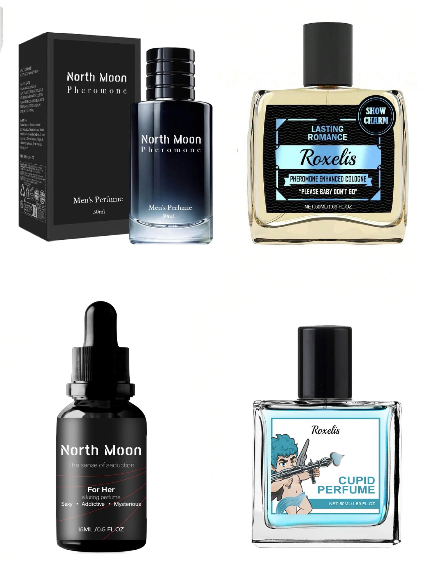 EELHOE 4-Pack Of Men's Spray Perfumes- Calming Floral Scent, Gift Set For Daily Wear, Date Night, Present,Gifts For Men And Women Suitable For Valentine's Day, New Year's Day, Birthdays, Weddings, An