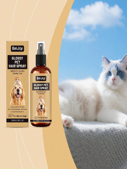 EelJoy Professional Pet Detangling Spray For Dogs & Cats, Instantly Removes Knots & Tangles, Suitable For Long-Haired Breeds! Nourishes Coarse Hair, Increases Shine & Luster, Reduces Shedding & Breaka