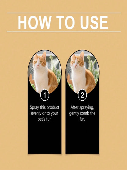 EelJoy Professional Pet Detangling Spray For Dogs & Cats, Instantly Removes Knots & Tangles, Suitable For Long-Haired Breeds! Nourishes Coarse Hair, Increases Shine & Luster, Reduces Shedding & Breaka