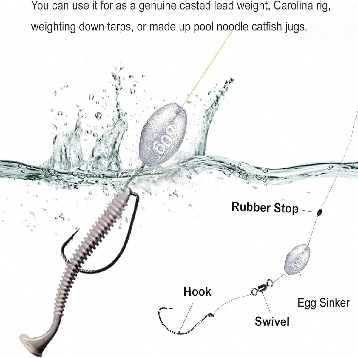 Egg Lead Fishing Weights Kit Drop Bass Weights Sinker Tackle Saltwater Casting Fishing Sinkers Set Oval Freshwater