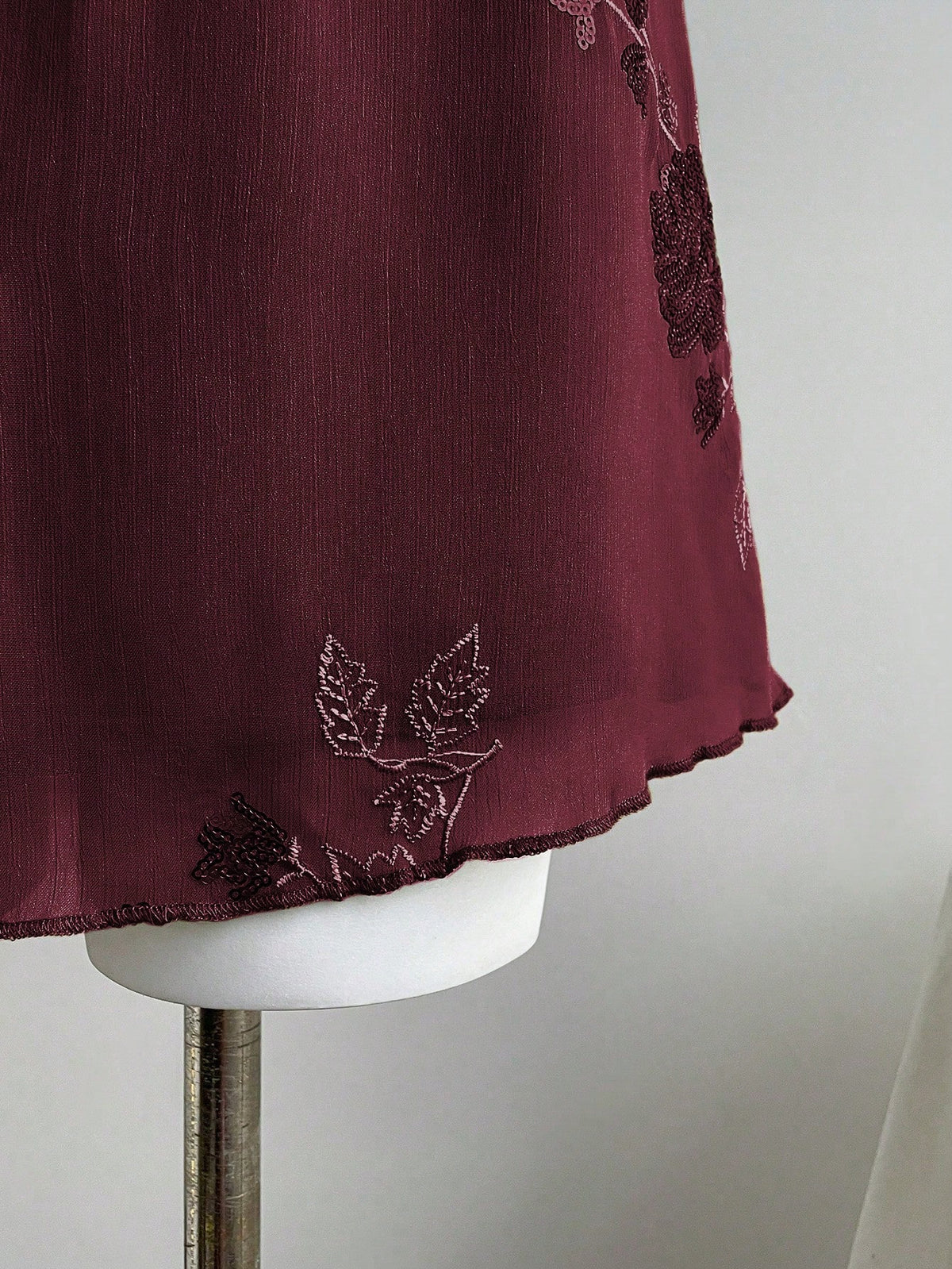 Elamini New Chinese-Style Sexy Sheer Embroidered Green Short A-Line Skirt For Women