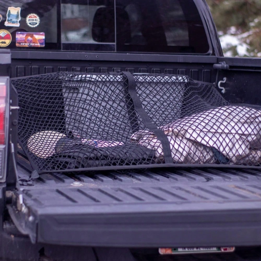 Elastic Cargo Net Pickup Truck, Rear Bucket Organizer, Heavy-Duty Stretch Net, Universal Luggage Storage, Fixed Network Card, Pickup Truck, Daily Light Load Use