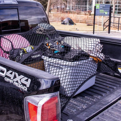 Elastic Cargo Net Pickup Truck, Rear Bucket Organizer, Heavy-Duty Stretch Net, Universal Luggage Storage, Fixed Network Card, Pickup Truck, Daily Light Load Use