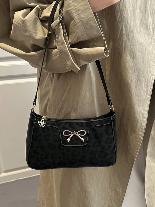 Elegant Crescent-Shaped Women's Underarm Bag, Fashionable Casual Solid Color Underarm Bag
