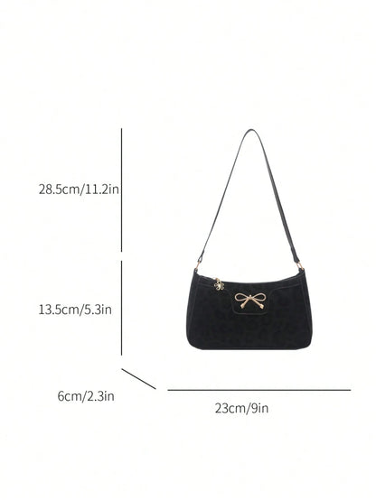 Elegant Crescent-Shaped Women's Underarm Bag, Fashionable Casual Solid Color Underarm Bag