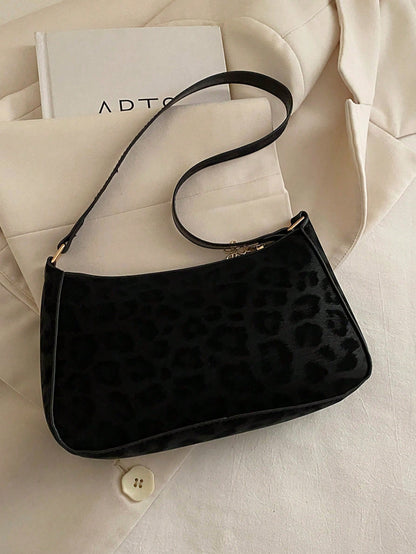 Elegant Crescent-Shaped Women's Underarm Bag, Fashionable Casual Solid Color Underarm Bag