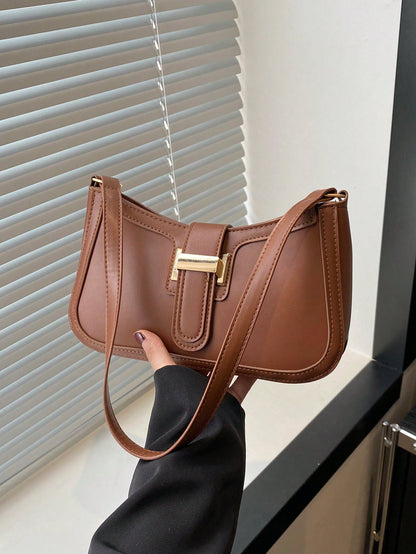Elegant Crescent Underarm Shoulder Bag, Women's Fashion Casual Solid Color Underarm Bag