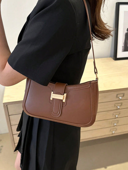Elegant Crescent Underarm Shoulder Bag, Women's Fashion Casual Solid Color Underarm Bag