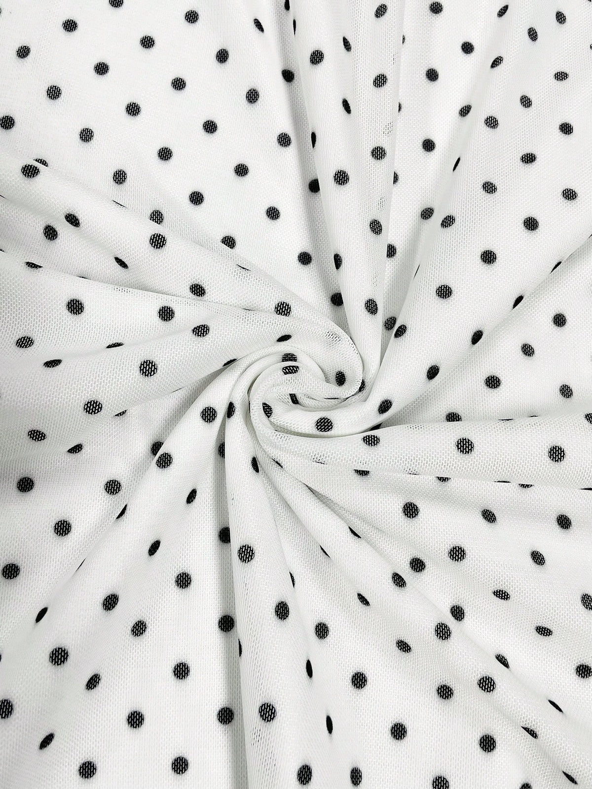 Elegant Women's Mid-Length Asymmetric Polka Dot Dress, Made Of Moderately Elastic Knit Fabric
