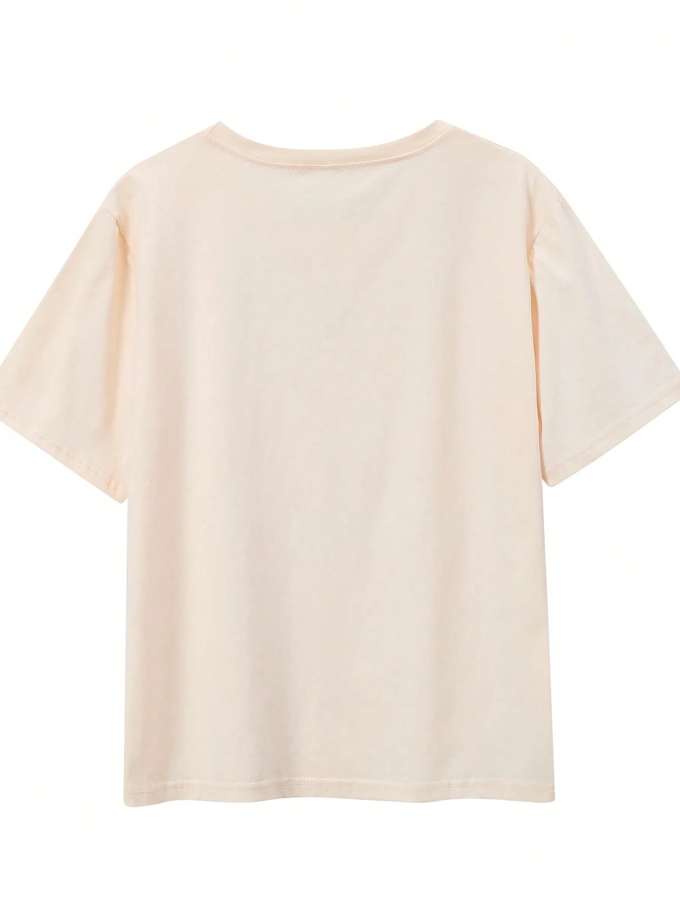 EMERY ROSE Cute Striped Casual Short Sleeve Summer Women's T-Shirt With Letters