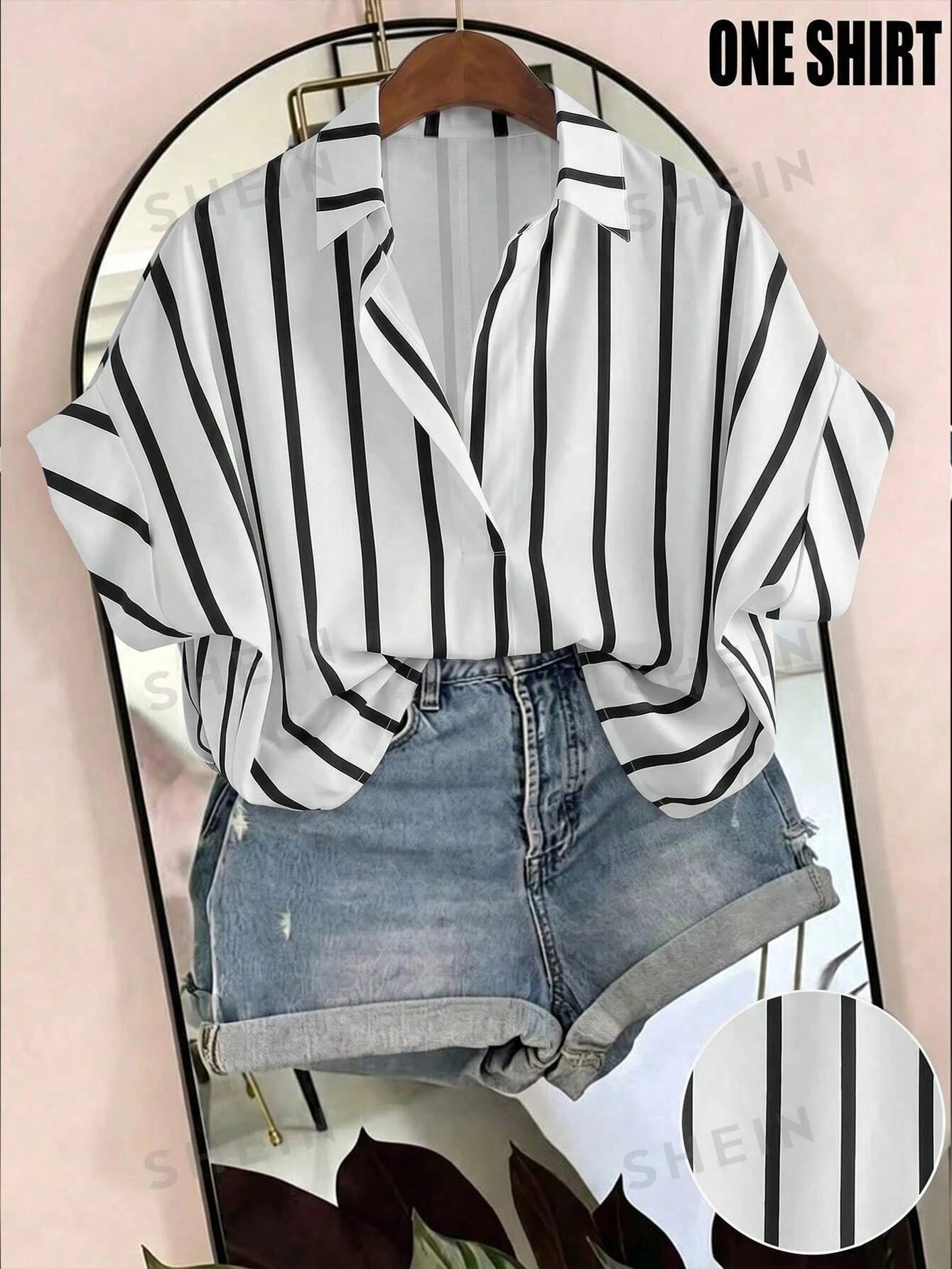 EMERY ROSE Plus Size Women White Short Sleeve Casual Smart Casual Shirt Vacation Summer