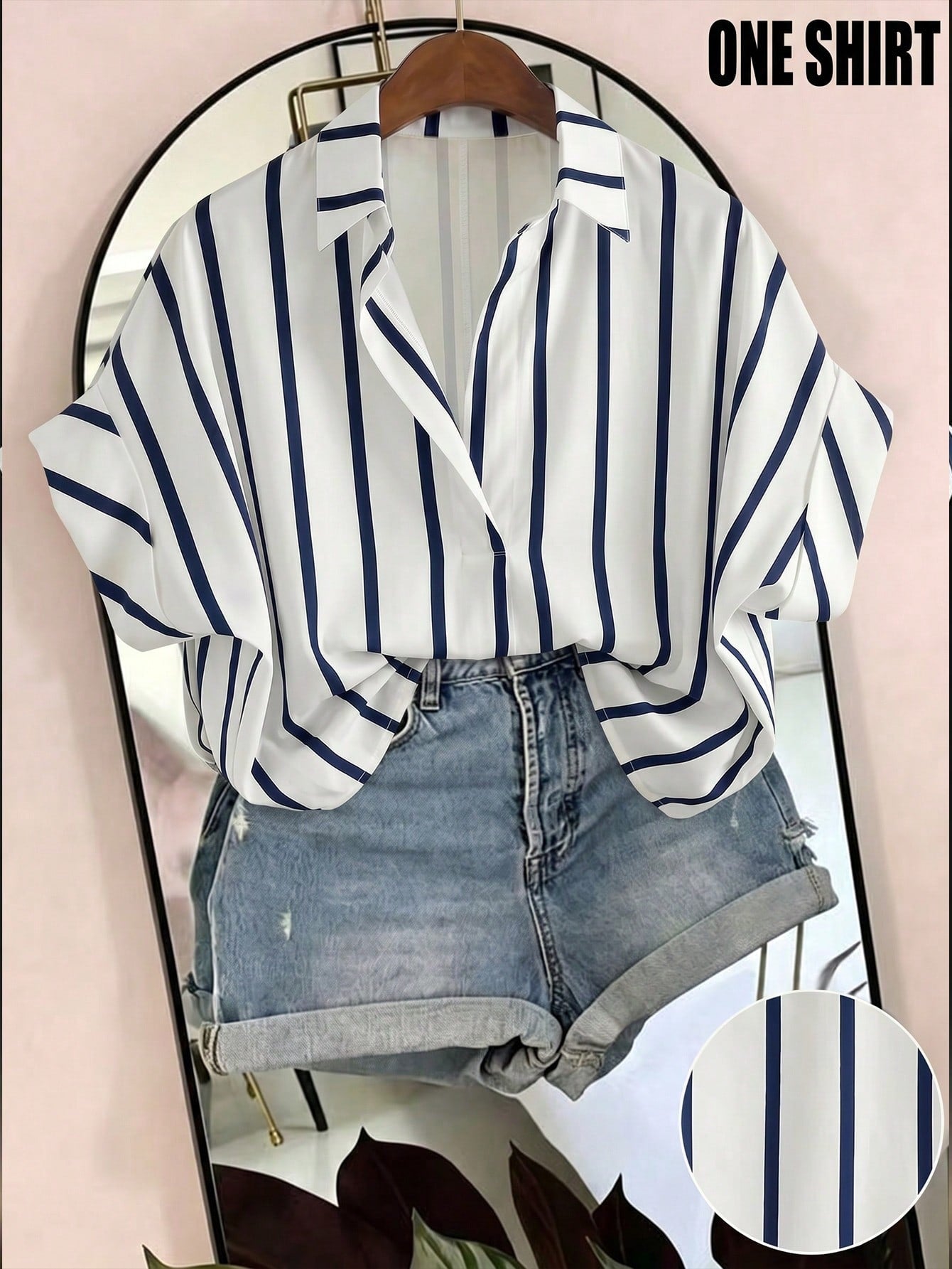 EMERY ROSE Plus Size Women White Short Sleeve Casual Smart Casual Shirt Vacation Summer