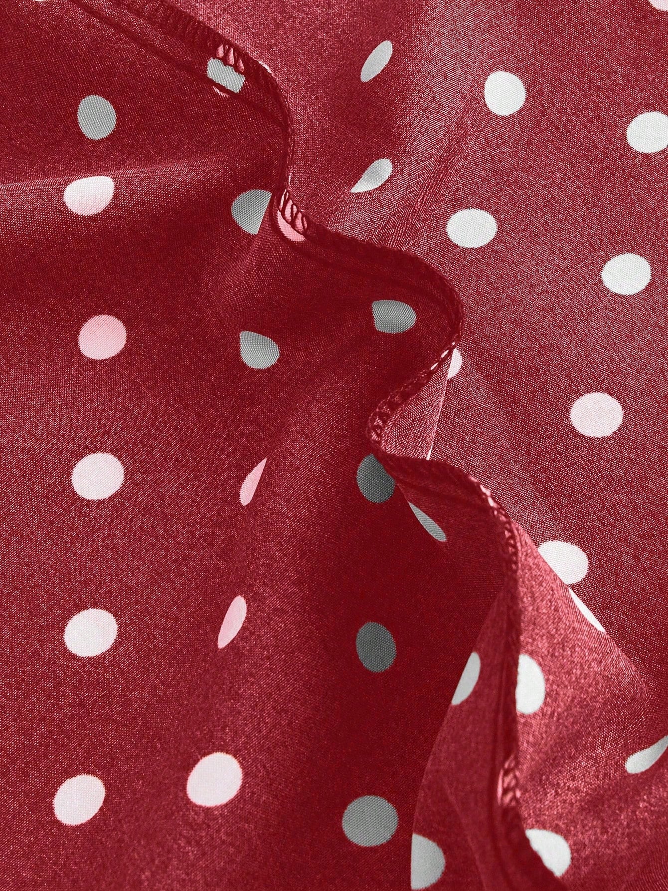 EMERY ROSE Women's Fashion Casual Polka Dot Print Wide Leg Pants