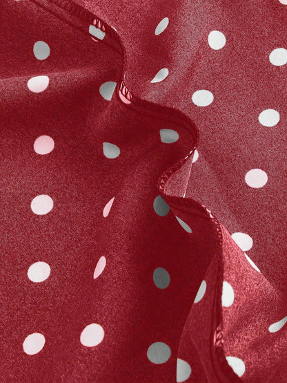 EMERY ROSE Women's Fashion Casual Polka Dot Print Wide Leg Pants