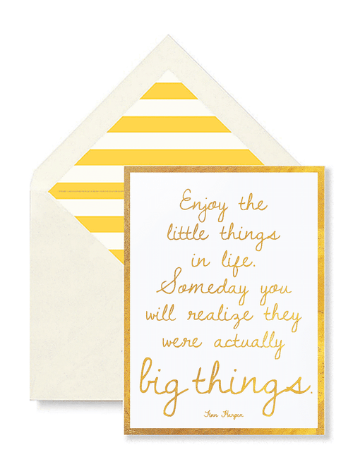 Enjoy The Little Things In Life Greeting Card, Single Folded Card or Boxed Set of 8 - Ben's Garden