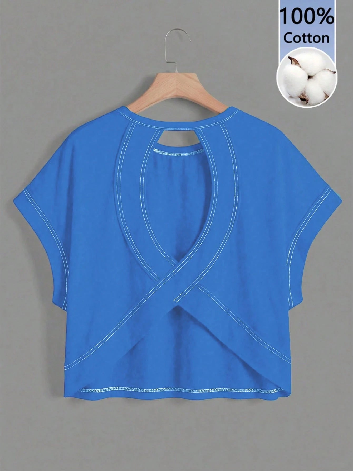 Essnce Women's Casual Round Neck Backless Asymmetrical Hem Loose Sleeveless T-Shirt, Suitable For Summer,Summer Top
